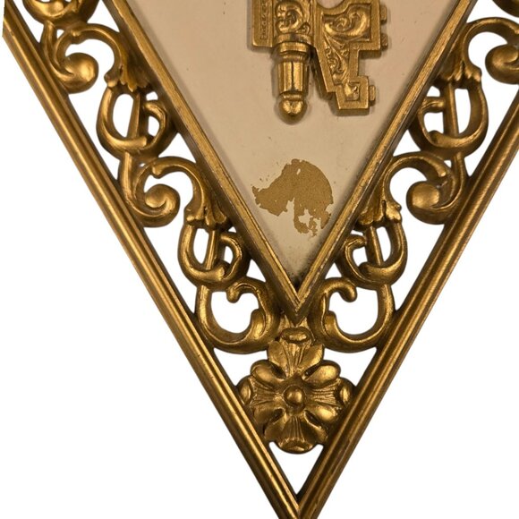 Vintage Ornate Key Design Hollywood Regency Syroco Wall Art Plaque - Picture 7 of 16